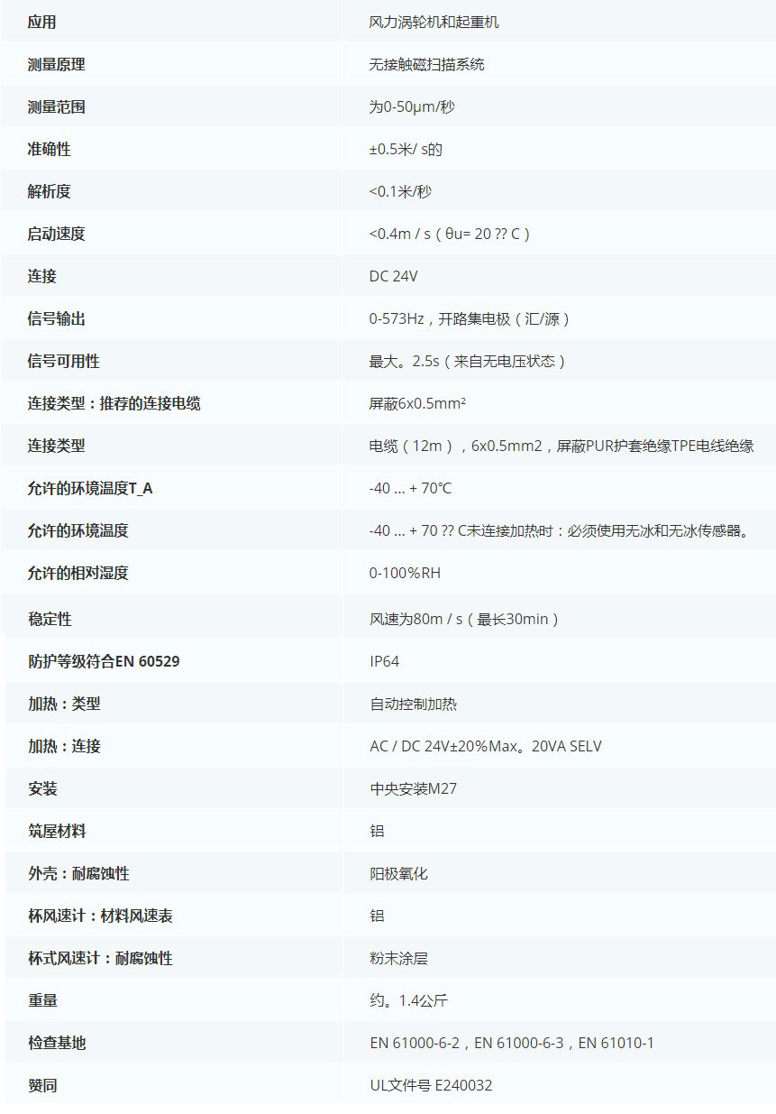 德***科瑞文Kriwan INT10 OC風速傳感器13N293S25技術參數