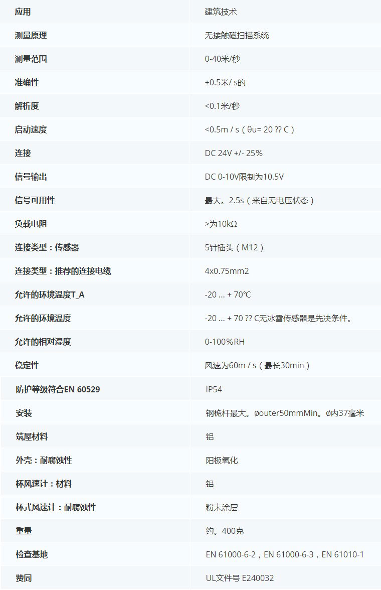 德***科瑞文KriwanINT10 H風速傳感器13N510技術參數