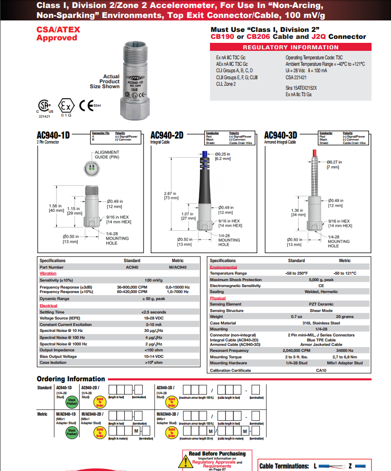 CTC防爆小型加速度振動(dòng)傳感器技術(shù)參數(shù)
